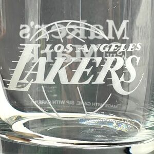 Los Angeles Lakers Maker's Mark Bourbon Whiskey Lowball Rocks Glass Set of 2 NBA